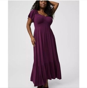 Torrid Flowy Purple Maxi Dress, Size 1X